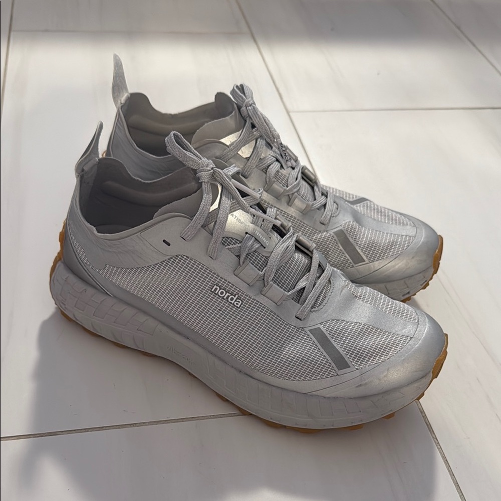 Norda x Satisfy Silver 001 Vibram Trail Running Shoes - Size 8.5
